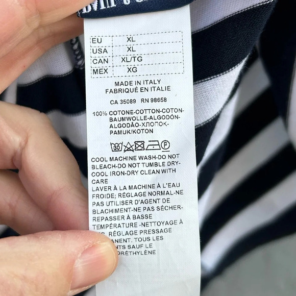 Paul & Shark Sleeveless Striped Knit Cotton Collared Polo Shirt, size XL - Picture 9 of 10